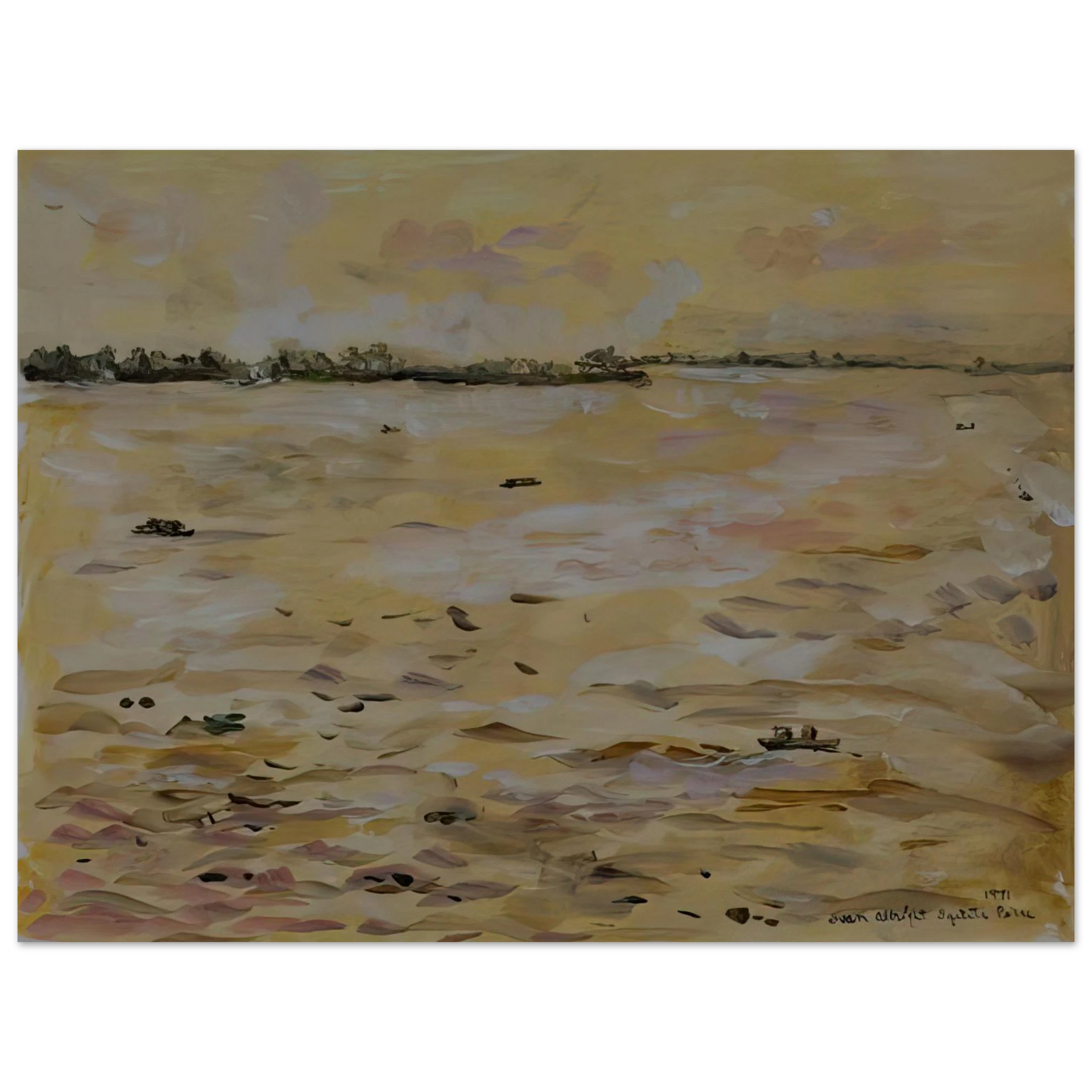 Ivan Albright - THE AMAZON RIVER IQUITOS PERU 1971 Fine Art Poster - Default Title