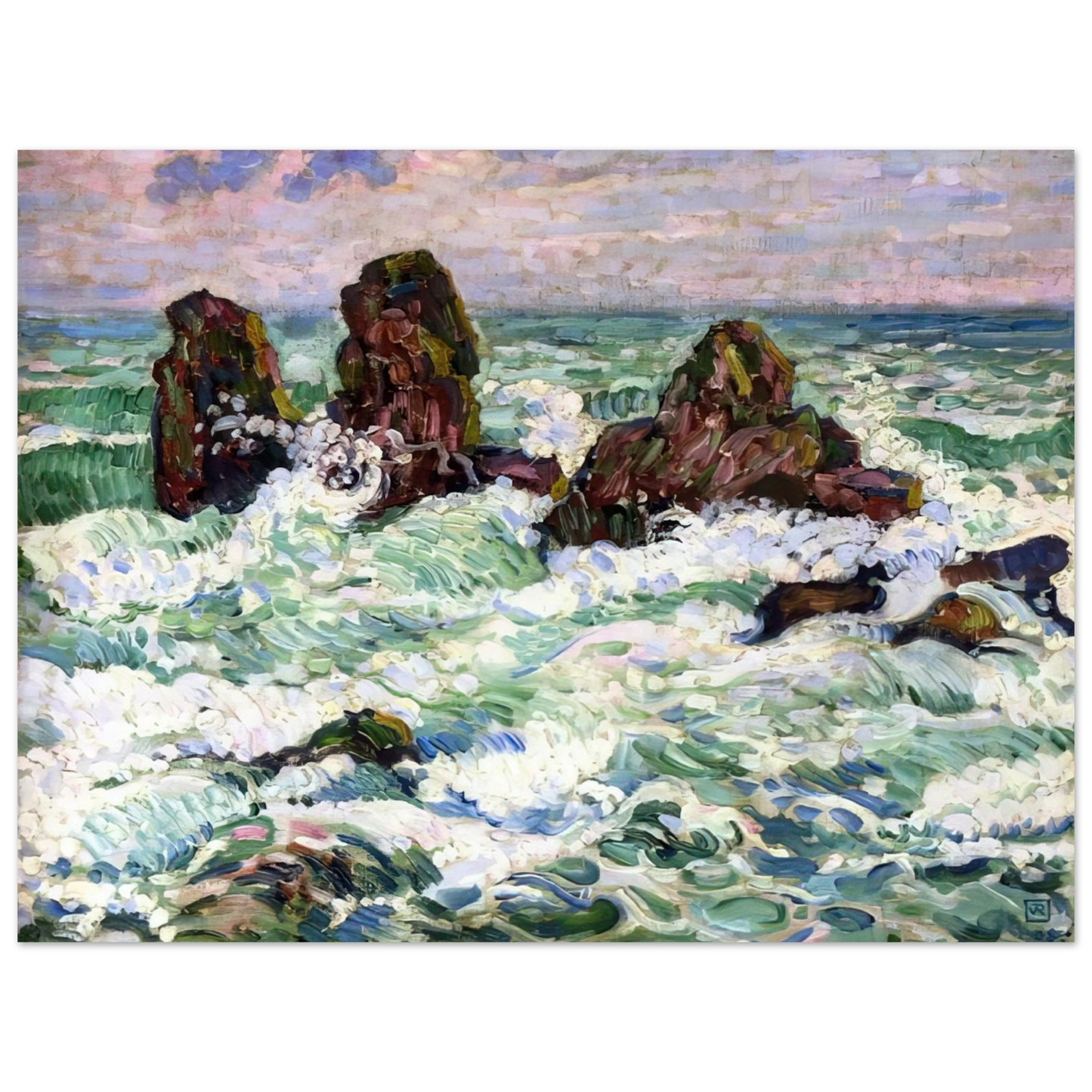 Theo van Rysselberghe - THE ROCKS 1908 Fine Art Poster - Default Title