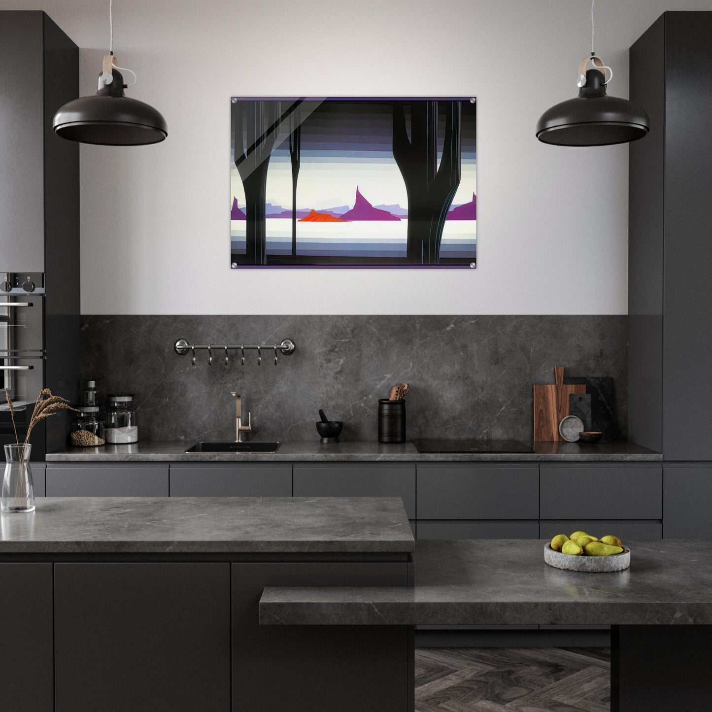 Saguaro - Eyvind Earle Acrylic Print - 70x100 cm / 28x40″ inches | Eyvind Earle Wall Art | Eyvind Earle Prints