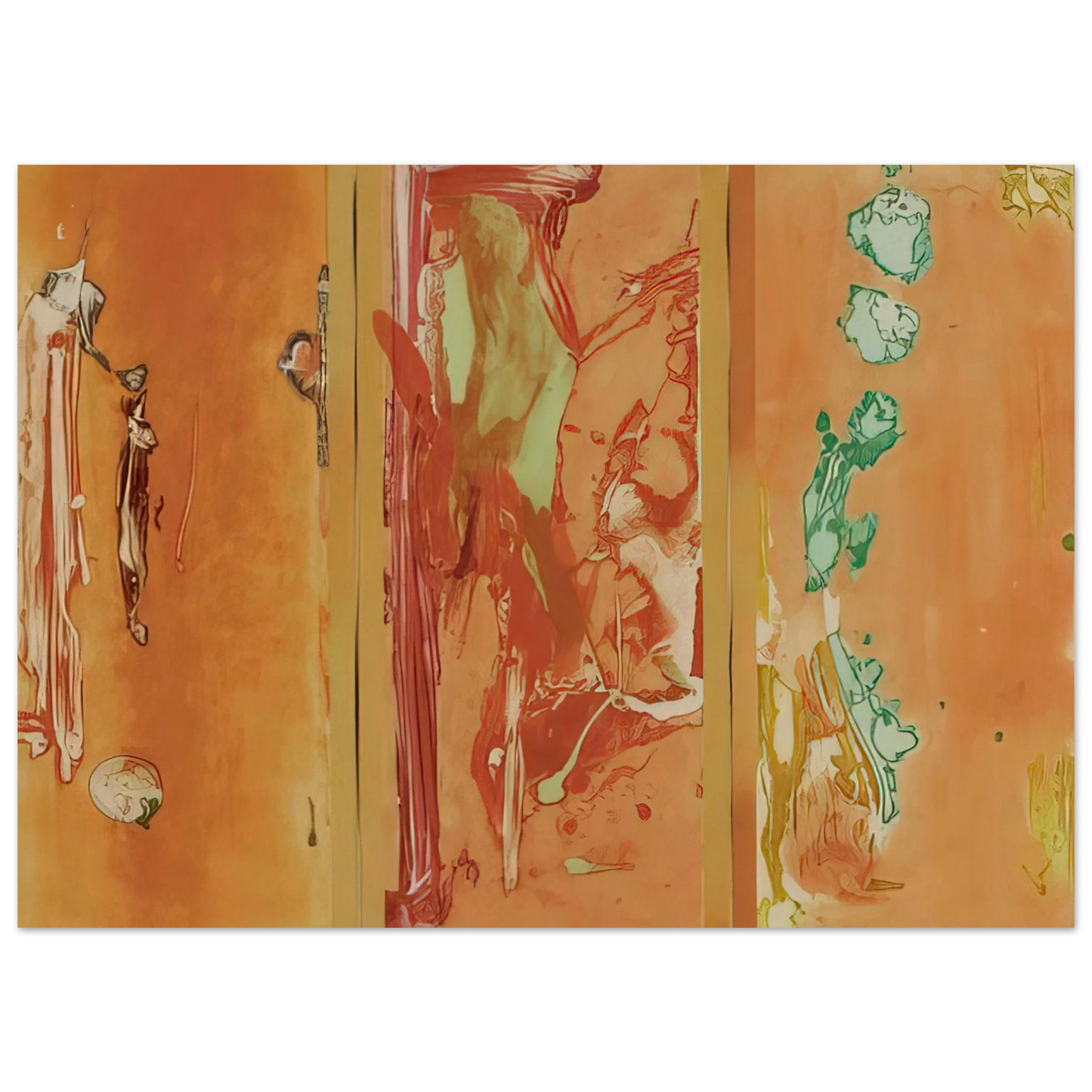 Helen Frankenthaler - Gateway - 1988 Wall art - 21x29.7 cm / 8x12" - Premium Wooden Framed Poster With Fine Art Paper - White frame