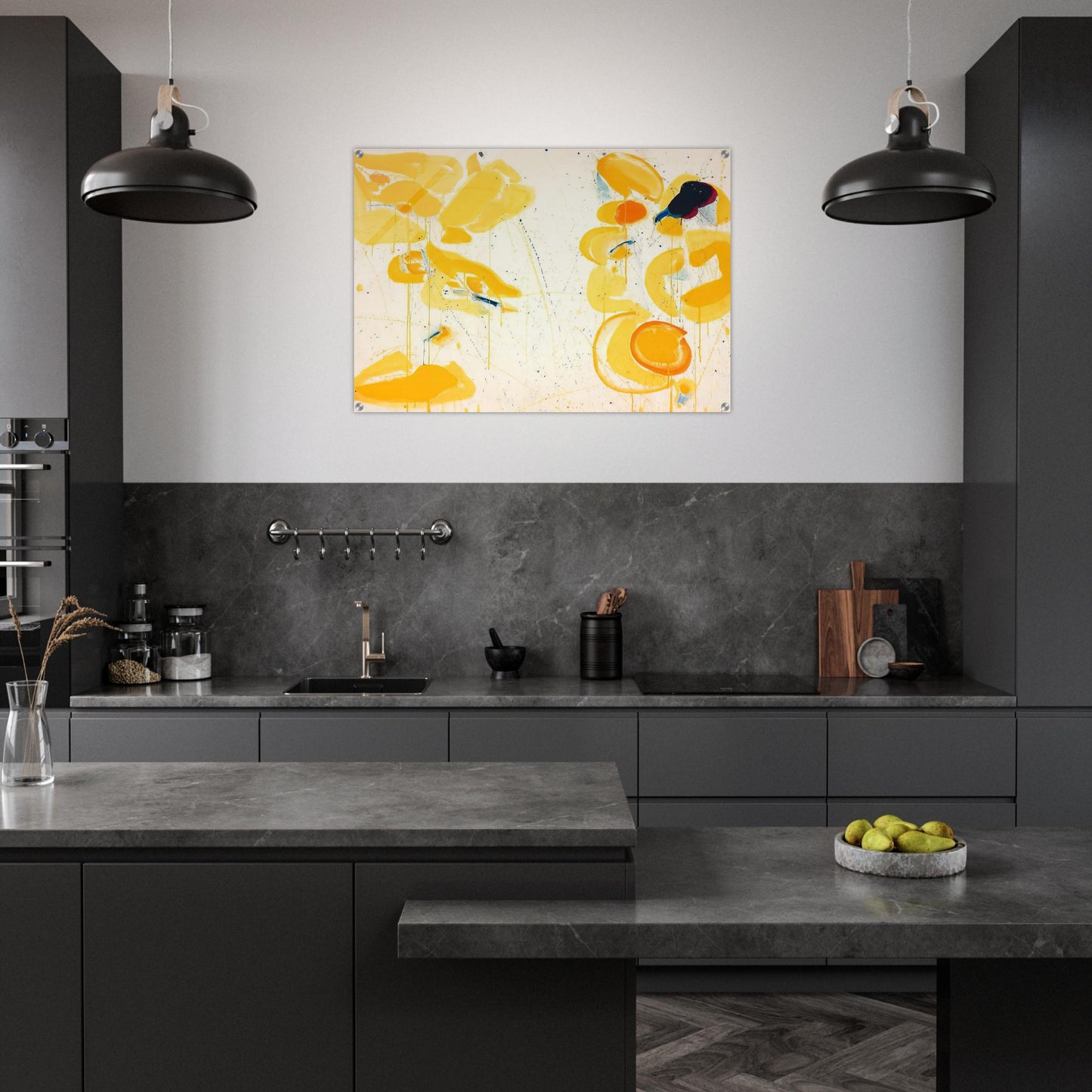 Untitled Yellow - Sam Francis Acrylic Print - 70x100 cm / 28x40″ inches