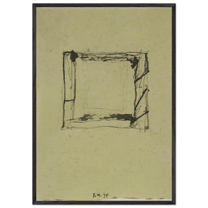 Mirabelle Addenda 2 - 1979 - Brice Marden 70x100 cm / 28x40 inches Framed Art Print – Black Wooden Frame