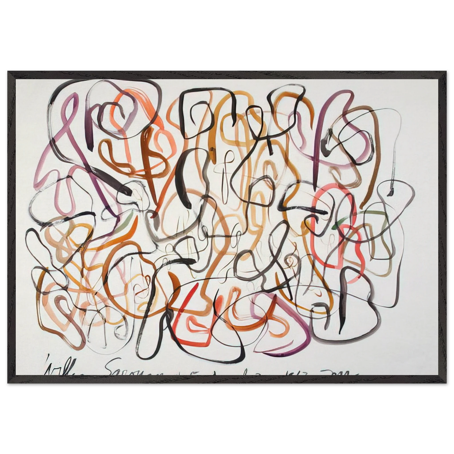 5 April 28 1963 NYC - 1963 - William Saroyan 70x100 cm / 28x40 inches Framed Art Print – Black Wooden Frame