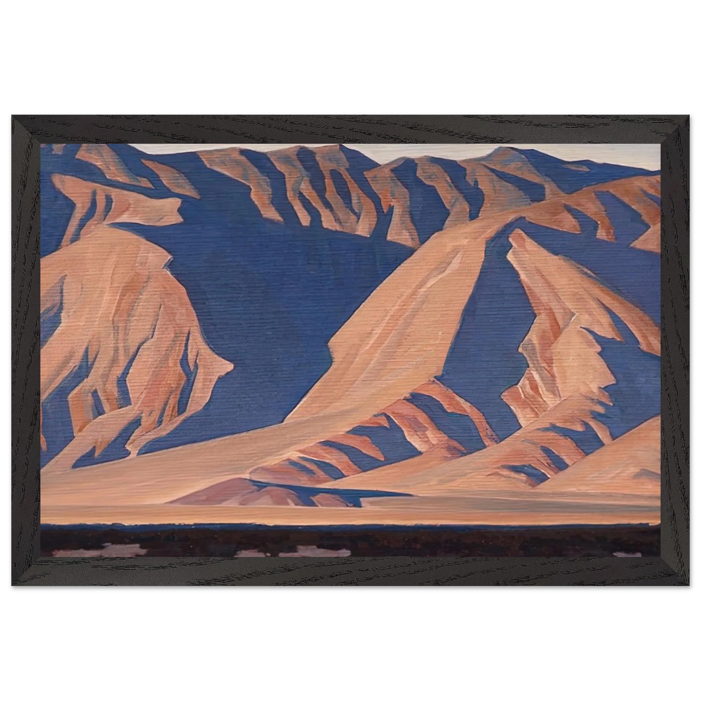 Maynard Dixon - INYO MOUNTAINS 1944 Wall art - 21x29.7 cm / 8x12" - Premium Wooden Framed Poster With Fine Art Paper-canvas - Black frame
