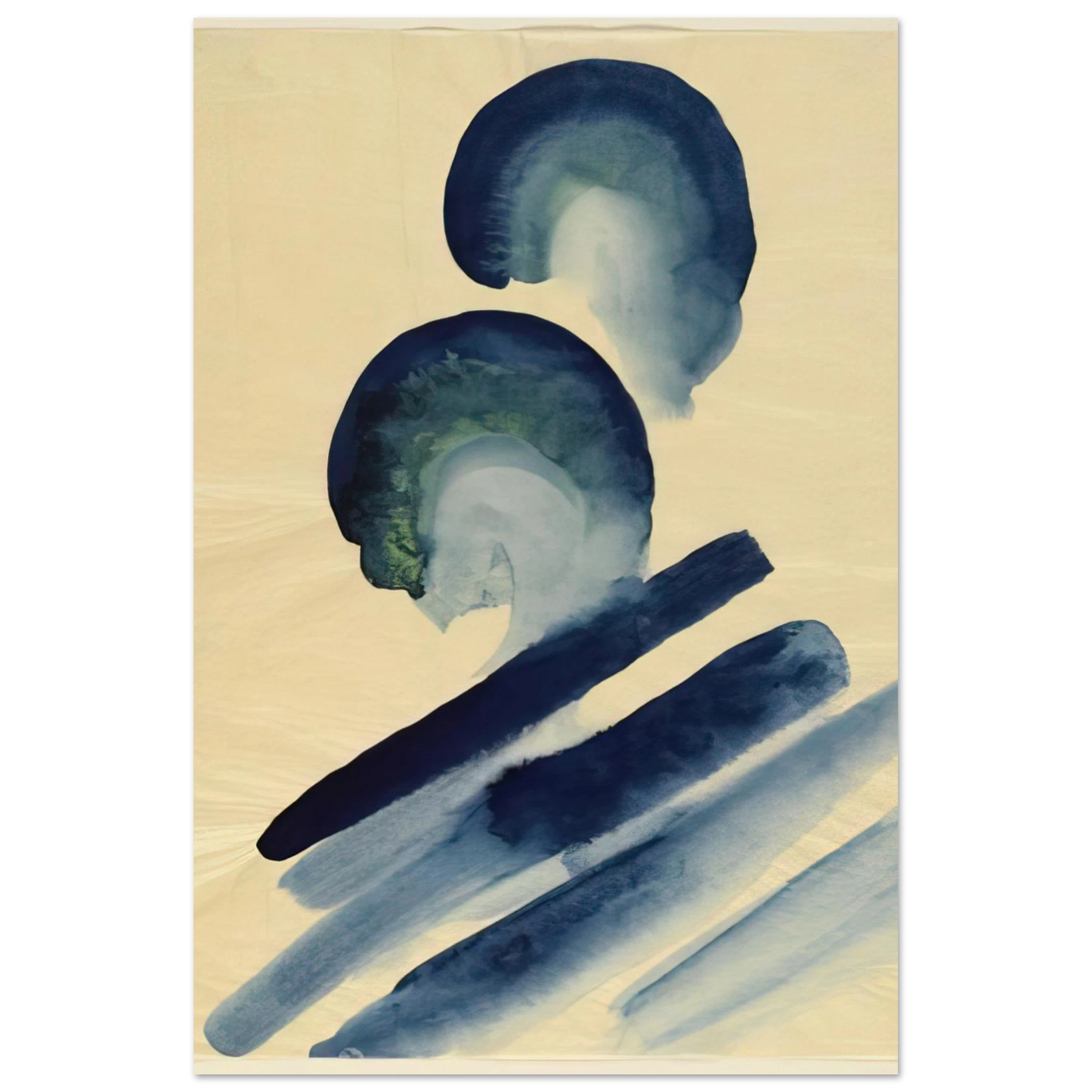 Georgia O'Keeffe - Blue-02 Fine Art Poster - 75x100 cm / 30x40 inches
