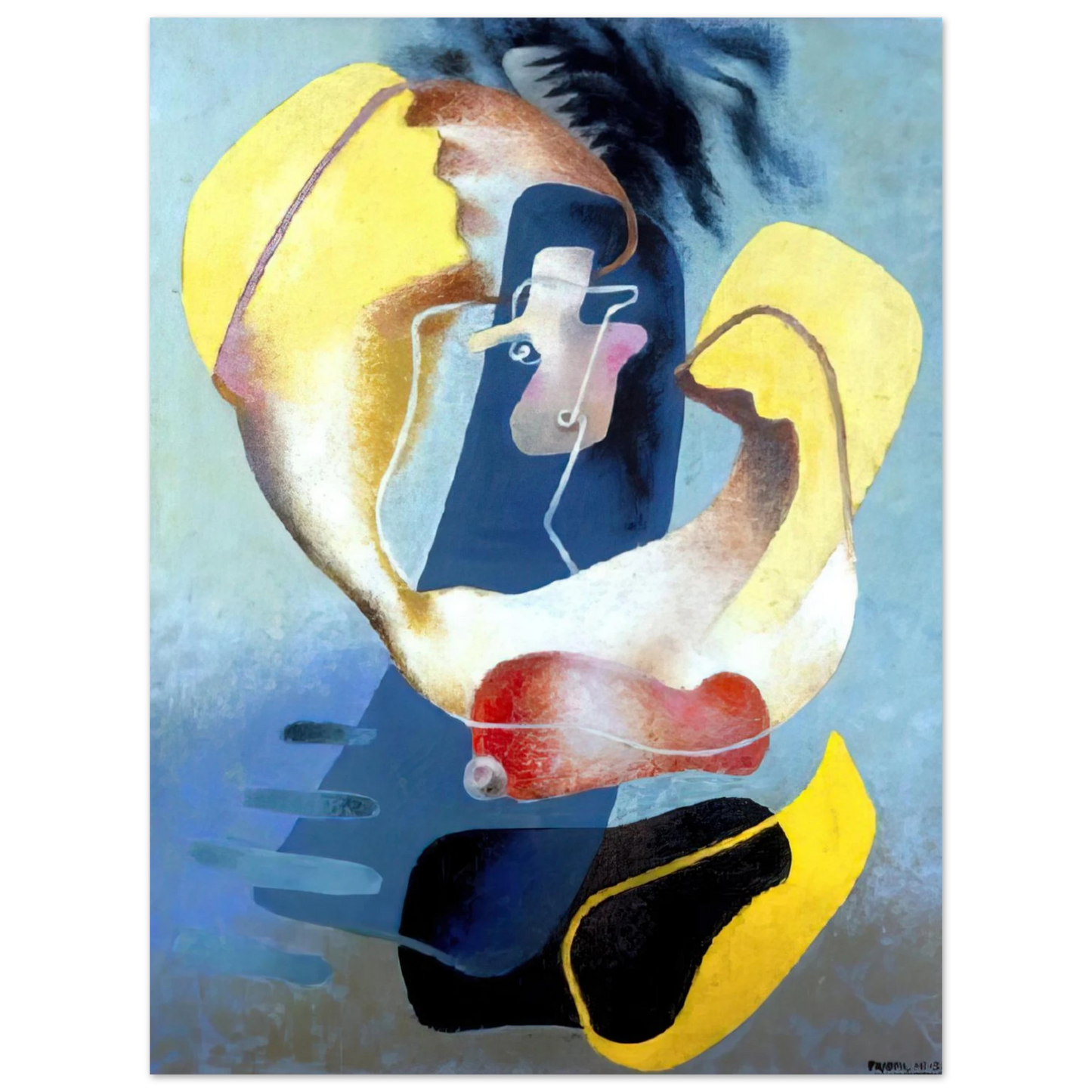 Enrico Prampolini - THE FIGURE IN SPACE 1937 Fine Art Poster - Default Title