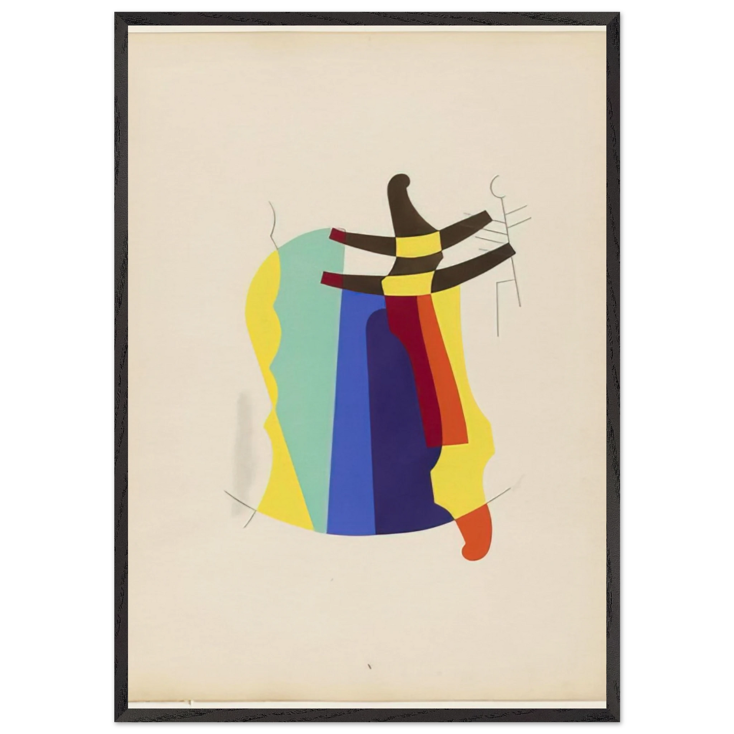 LEGEND FROM THE PORTFOLIO REVOLVING DOORS 1926 - Man Ray 70x100 cm / 28x40 inches Framed Art Print – Black Wooden Frame