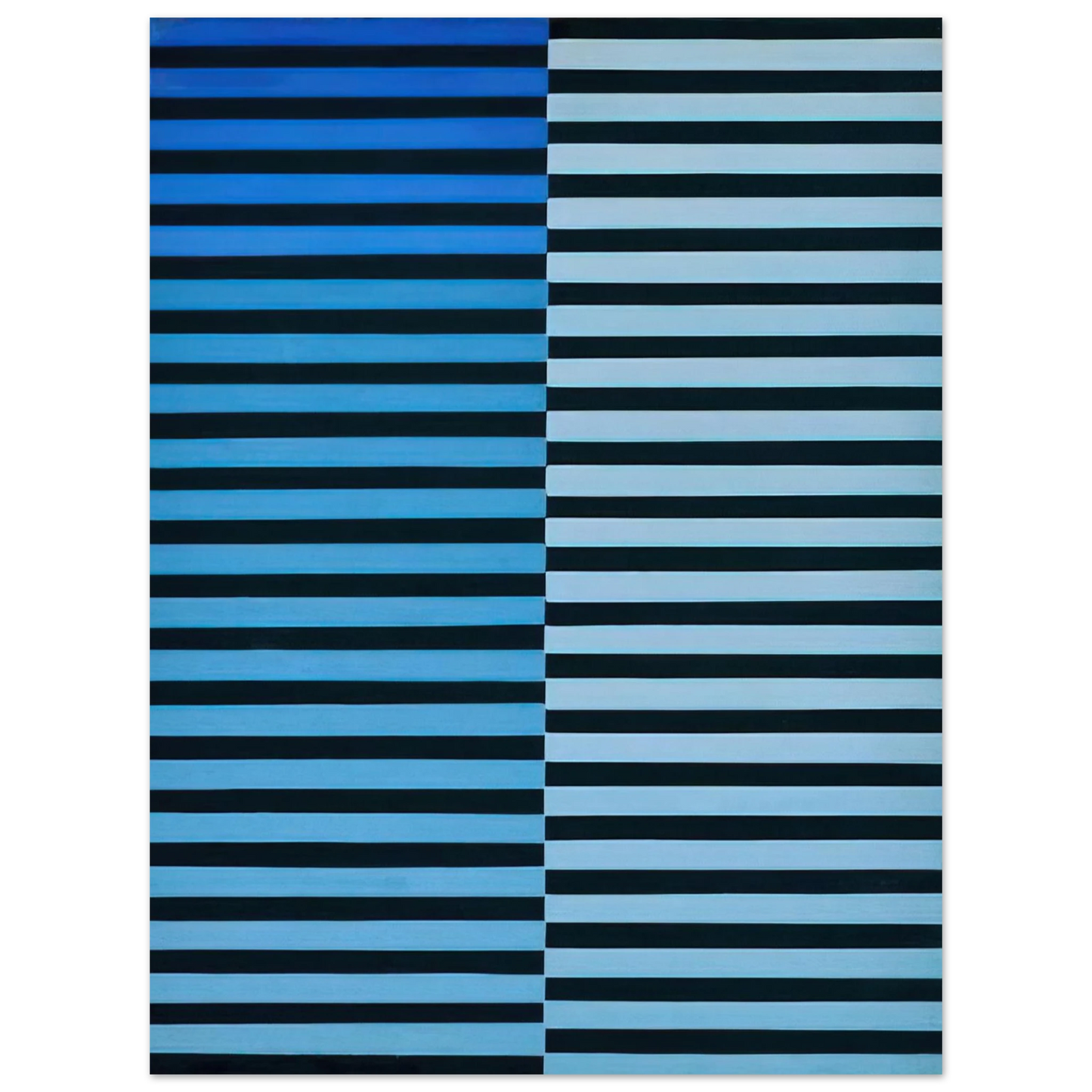 Dadamaino - Ricerca del colore azzurro su nero - 1968 Fine Art Poster - Default Title