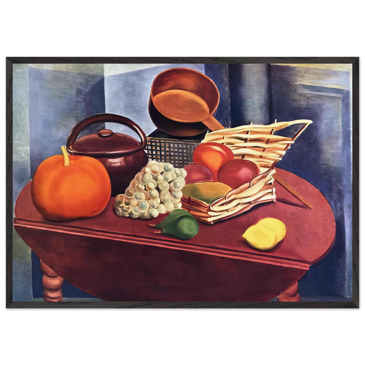STILL LIFE N6 - Moise Kisling 70x100 cm / 28x40 inches Framed Art Print – Black Wooden Frame