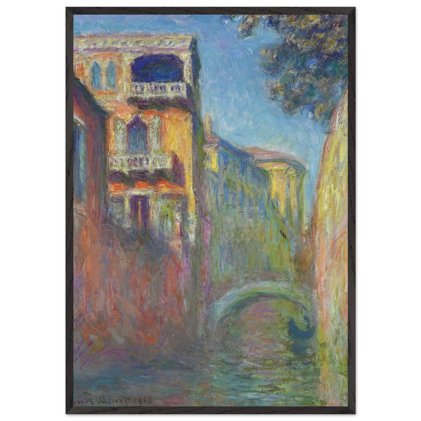 Venice Rio de Santa Salute - claude monet Framed Art Print – Black Wooden Frame - Default Title - -Framed Art Print