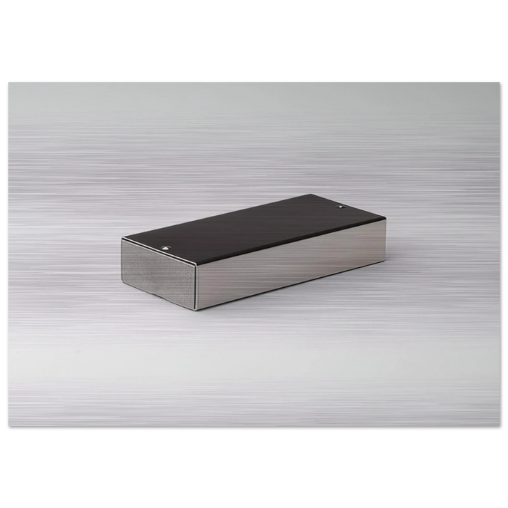 Double Ashtray Model No. 205A Cipro - 1974 - Bruno Munari Brushed Aluminum Print - 70x100 cm / 28x40 inches | Bruno Munari Aluminum Print | Bruno Munari Prints