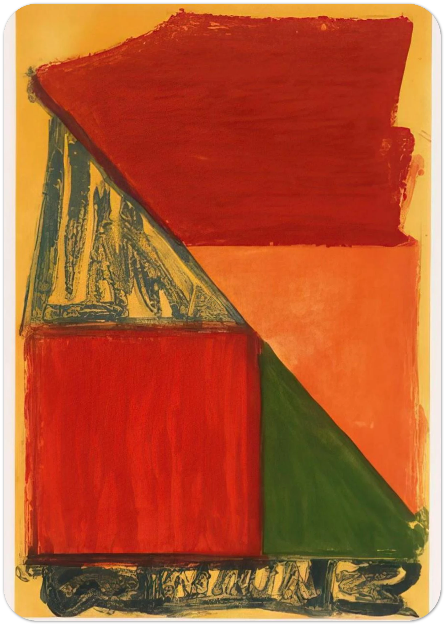 Dido - 1979 By John Hoyland Pack of 10 Post Cards | John Hoyland Post Cards | A6 (10.5 x 14.8 cm) - 4.1 x 5.8 inches