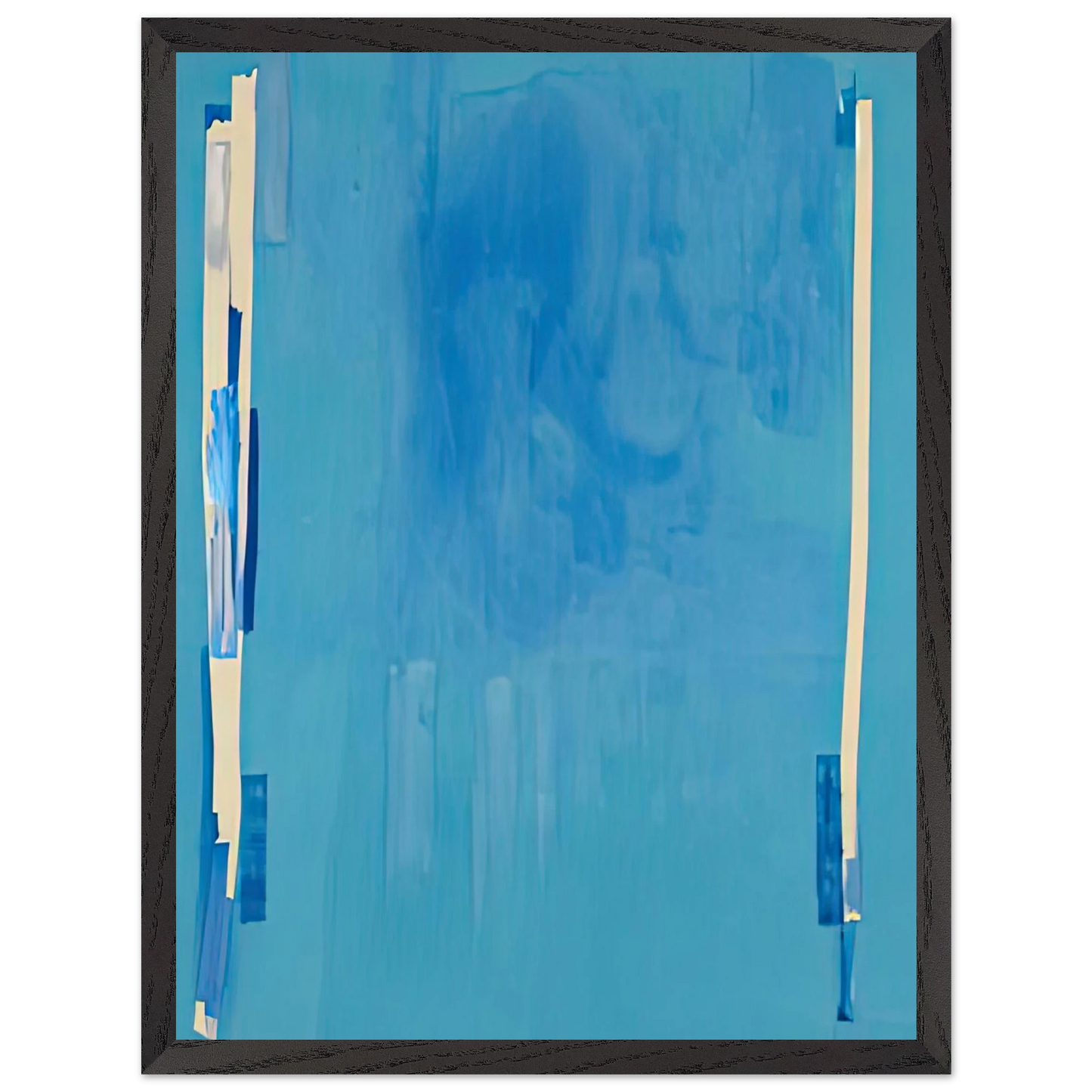 Helen Frankenthaler - Blue Bellows, 1976- Wall Art - 60x80 cm / 24x32 inches - Premium Wooden Framed Poster With Fine Art Paper-canvas - Wood frame