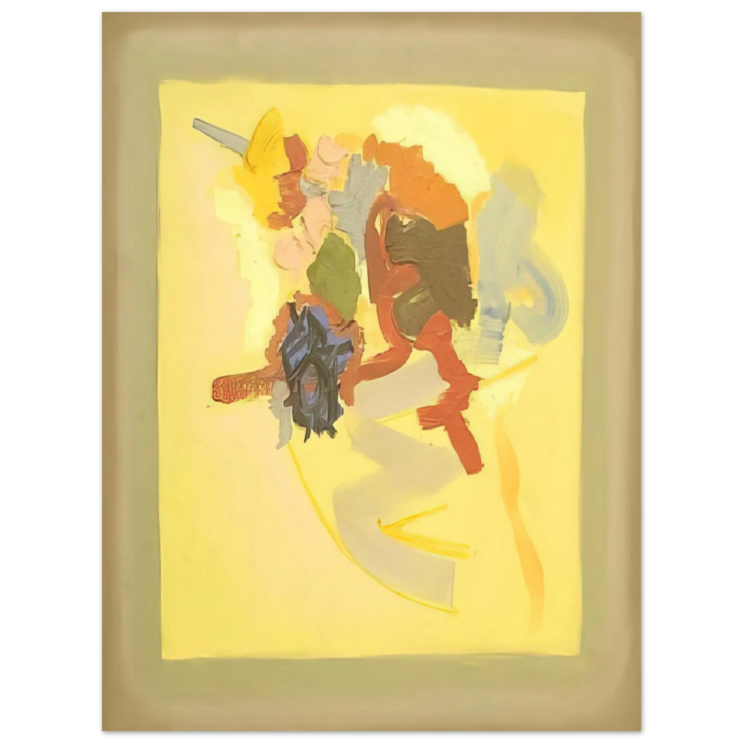 John Ferren - Yellow Field - 1960 Fine Art Poster - Default Title