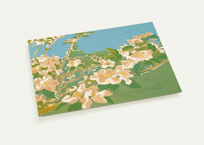 APPLE BLOSSOMS II 1974 By Fairfield Porter Pack of 10 Post Cards | Fairfield Porter Post Cards | A6 (10.5 x 14.8 cm) - 4.1 x 5.8 inches