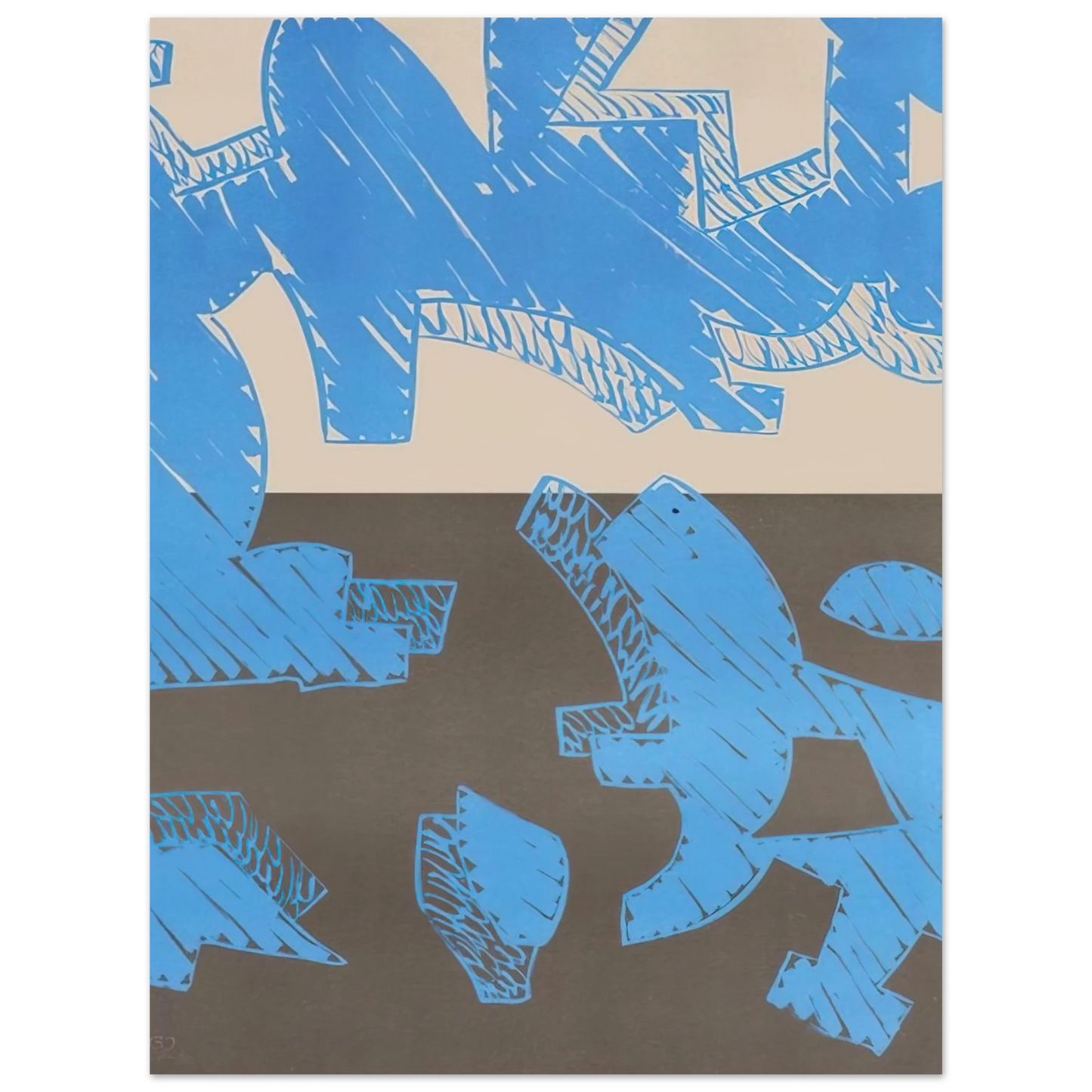 Carla Accardi - Blu - 2000 Fine Art Poster - Default Title