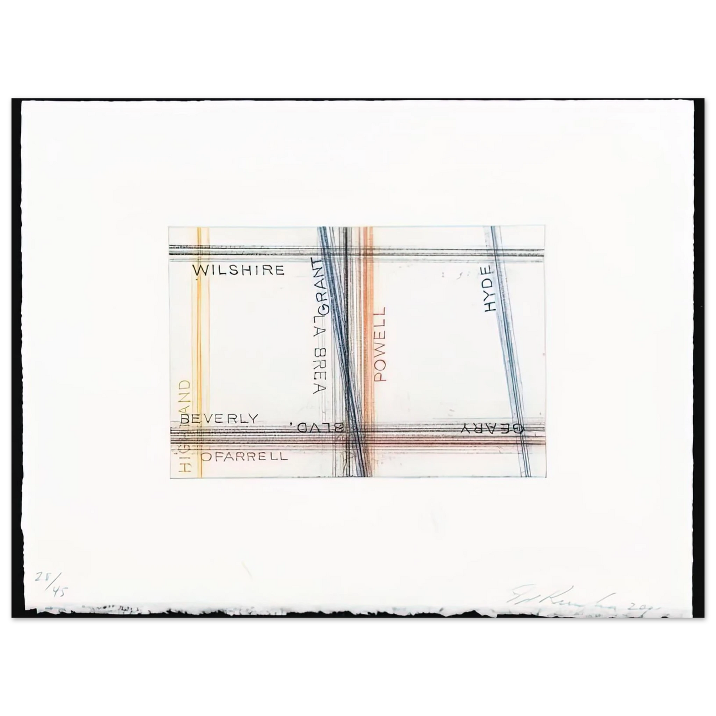 Edward Ruscha - GRANT FROM LOS FRANCISCO SAN ANGELES PORTFOLIO Fine Art Poster - Default Title