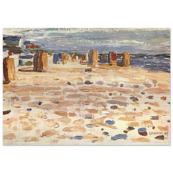 BEACH BASKETS IN HOLLAND 1904 - Wassily Kandinsky Brushed Aluminum Print - 70x100 cm / 28x40 inches | Wassily Kandinsky Aluminum Print | Wassily Kandinsky Prints