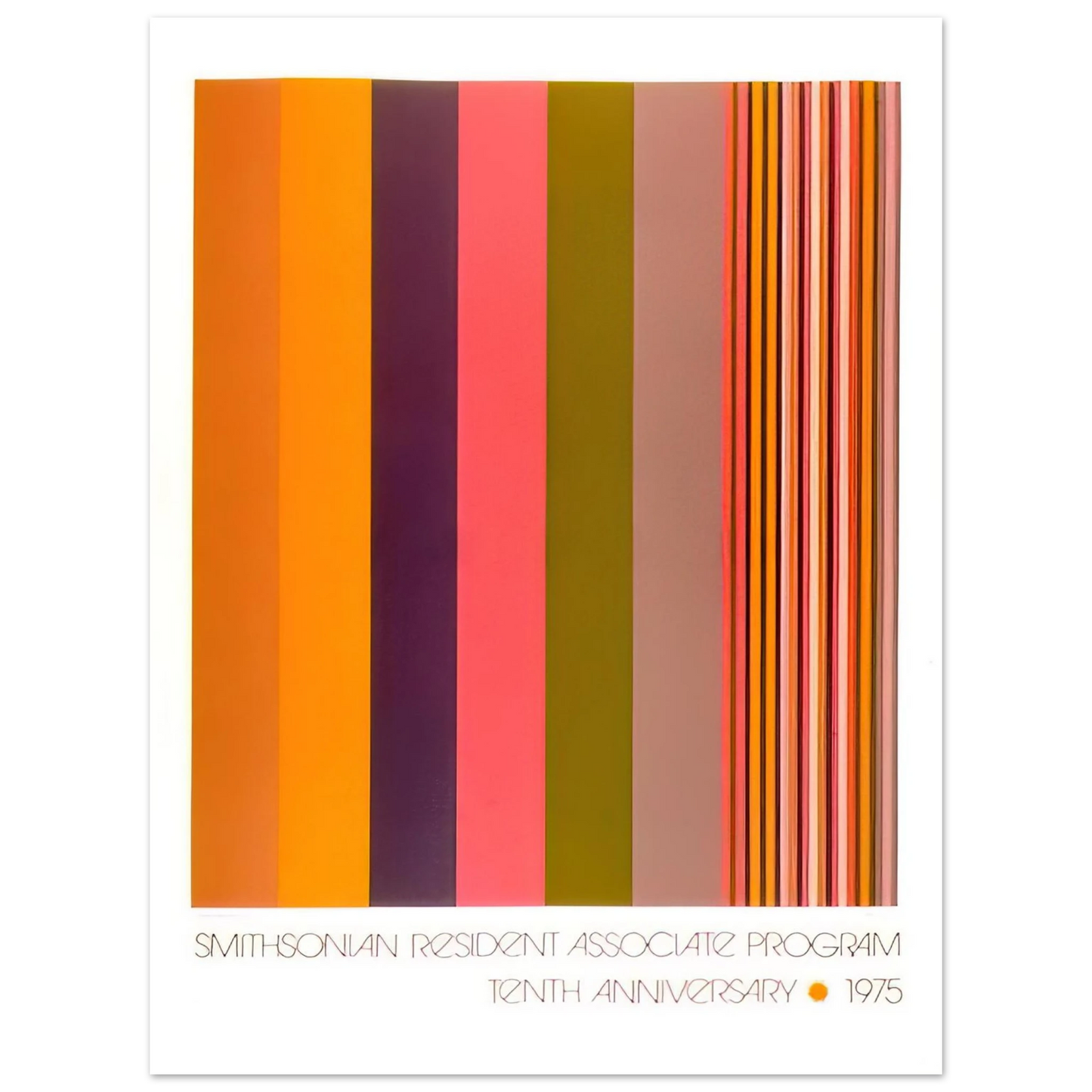 Gene Davis - Smithsonian Resident Associate Program Tenth Anniversary Poster - 1975 Fine Art Poster - Default Title