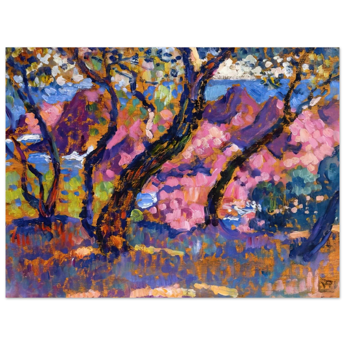 Theo van Rysselberghe - IN THE SHADE OF THE PINES STUDY 1905 75x100 cm / 30x40inches Fine Art Poster
