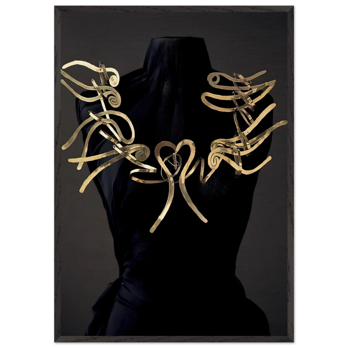 HARPS AND HEART 1937 - Alexander Calder 70x100 cm / 28x40 inches Framed Art Print – Black Wooden Frame