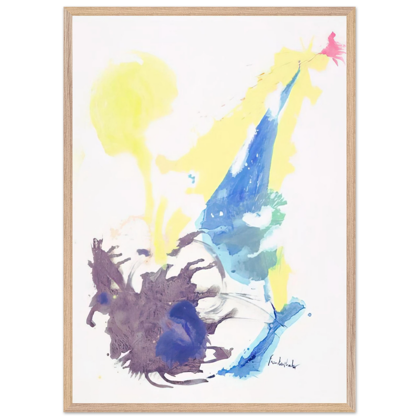 Helen Frankenthaler - Moving Day - 1961 Wall art - 30x40 cm / 12x16 inches - Premium Wooden Framed Poster With Fine Art Paper - Black frame
