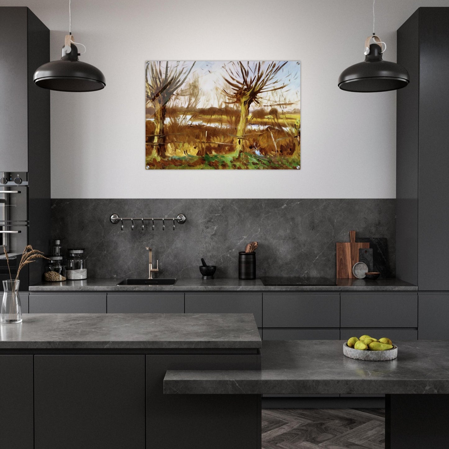 Landscape with trees, Calcot-on-the-Thames - John Singer Sargent Acrylic Print - 70x100 cm / 28x40″ inches