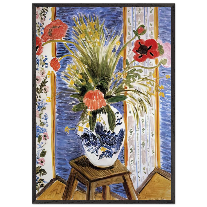POPPIES N1 - Henri Matisse 70x100 cm / 28x40 inches Framed Art Print – Black Wooden Frame