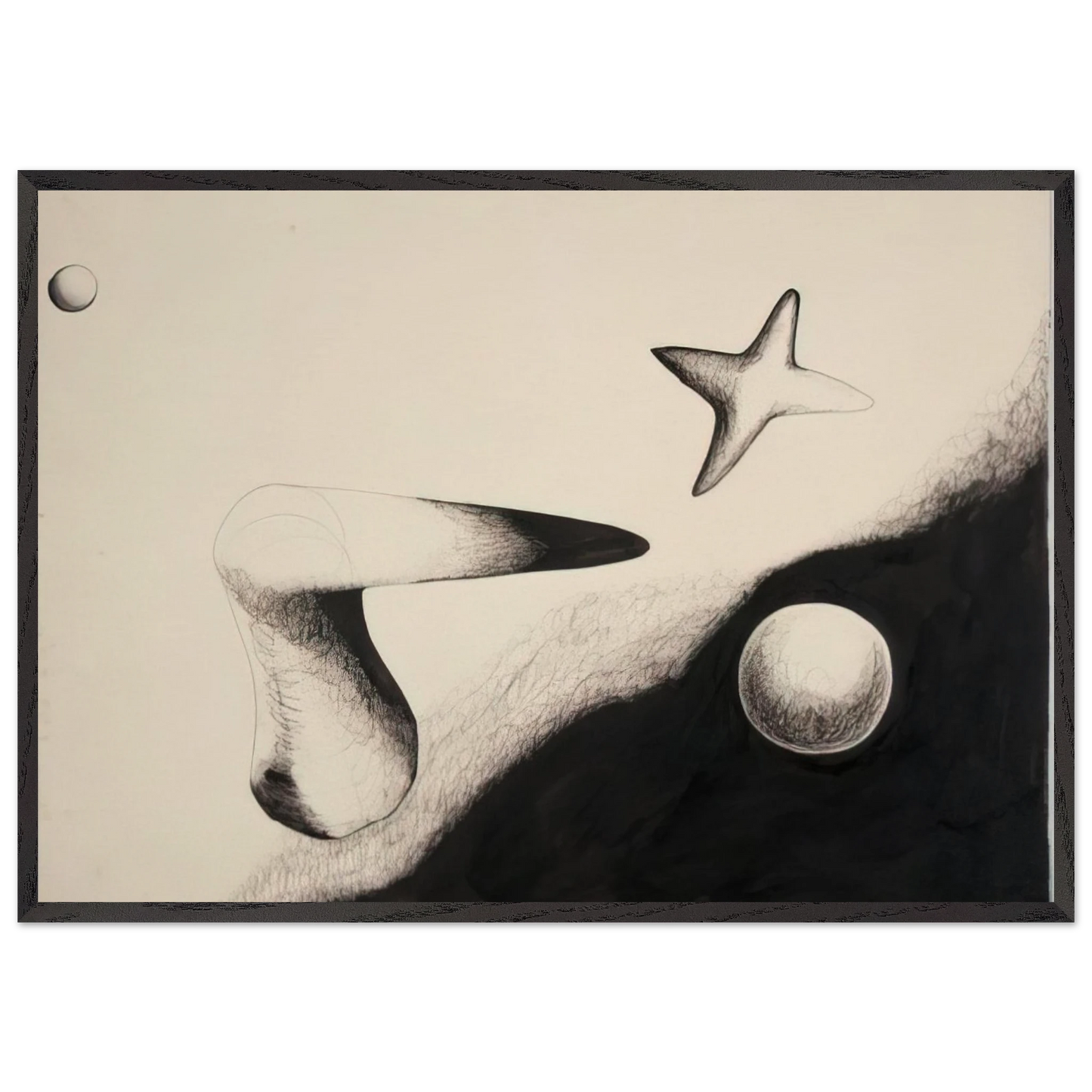 UNTITLED 1932 1 - Alexander Calder Framed Art Print – Black Wooden Frame - Default Title - -Framed Art Print