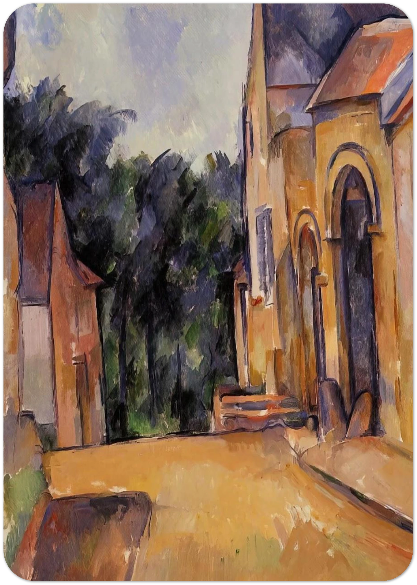 Farm at Montgeroult By Paul Cézanne Pack of 10 Post Cards | Paul Cézanne Post Cards | A6 (10.5 x 14.8 cm) - 4.1 x 5.8 inches