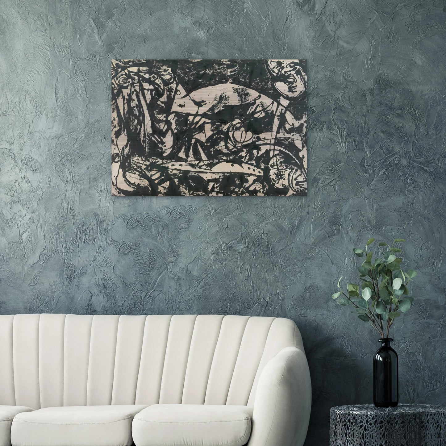 NUMBER 14 - Jackson Pollock Brushed Aluminum Print - 70x100 cm / 28x40 inches | Jackson Pollock Aluminum Print | Jackson Pollock Prints