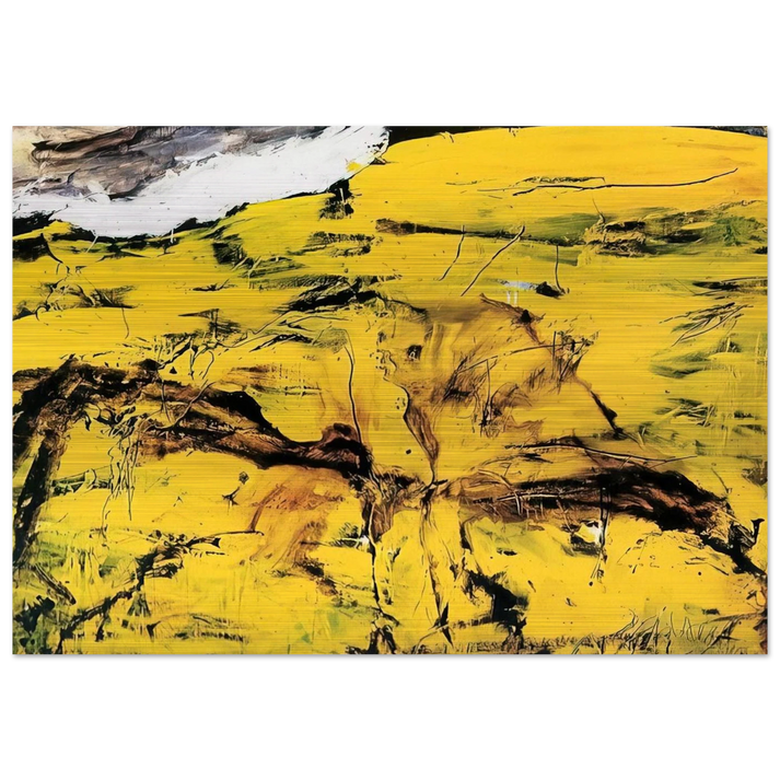 Gorim II - 1995 - Emil Schumacher Brushed Aluminum Print - 70x100 cm / 28x40 inches | Emil Schumacher Aluminum Print | Emil Schumacher Prints