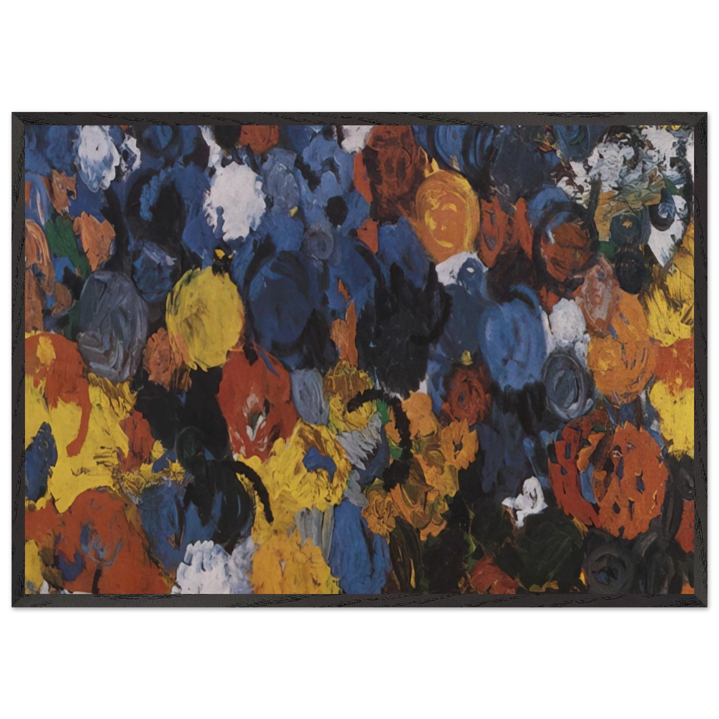 Blue Flood - 1960 - Ernst Wilhelm Nay 70x100 cm / 28x40 inches Framed Art Print – Black Wooden Frame