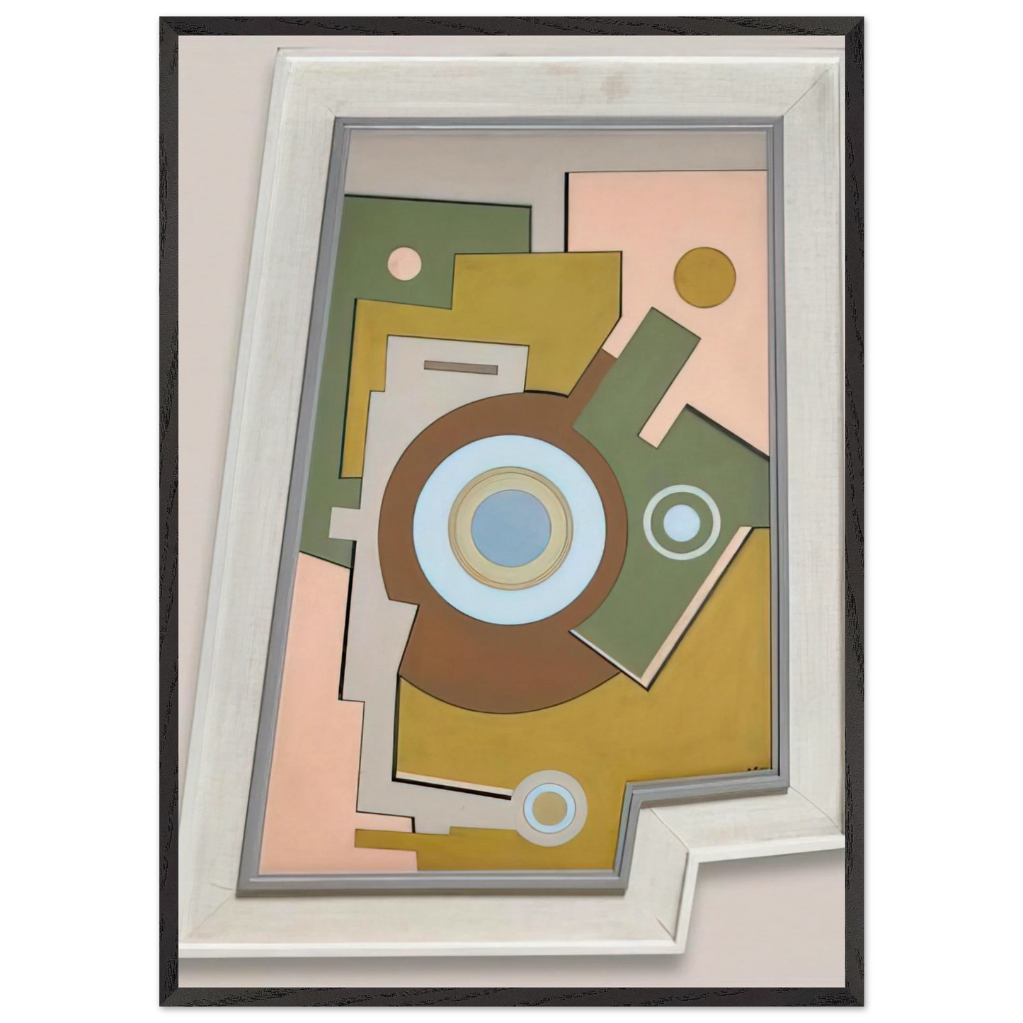 Blue Circle - 1947 - Carmelo Arden Quin Framed Art Print – Black Wooden Frame - Default Title - -Framed Art Print