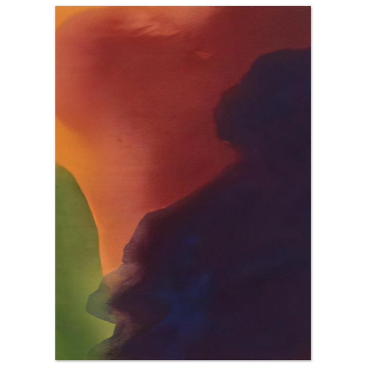 Helen Frankenthaler - Blue Atmosphere III - 1963 Wall art - 50x70 cm / 20x28 inches - Premium Wooden Framed Poster With Fine Art Paper-canvas - Black frame