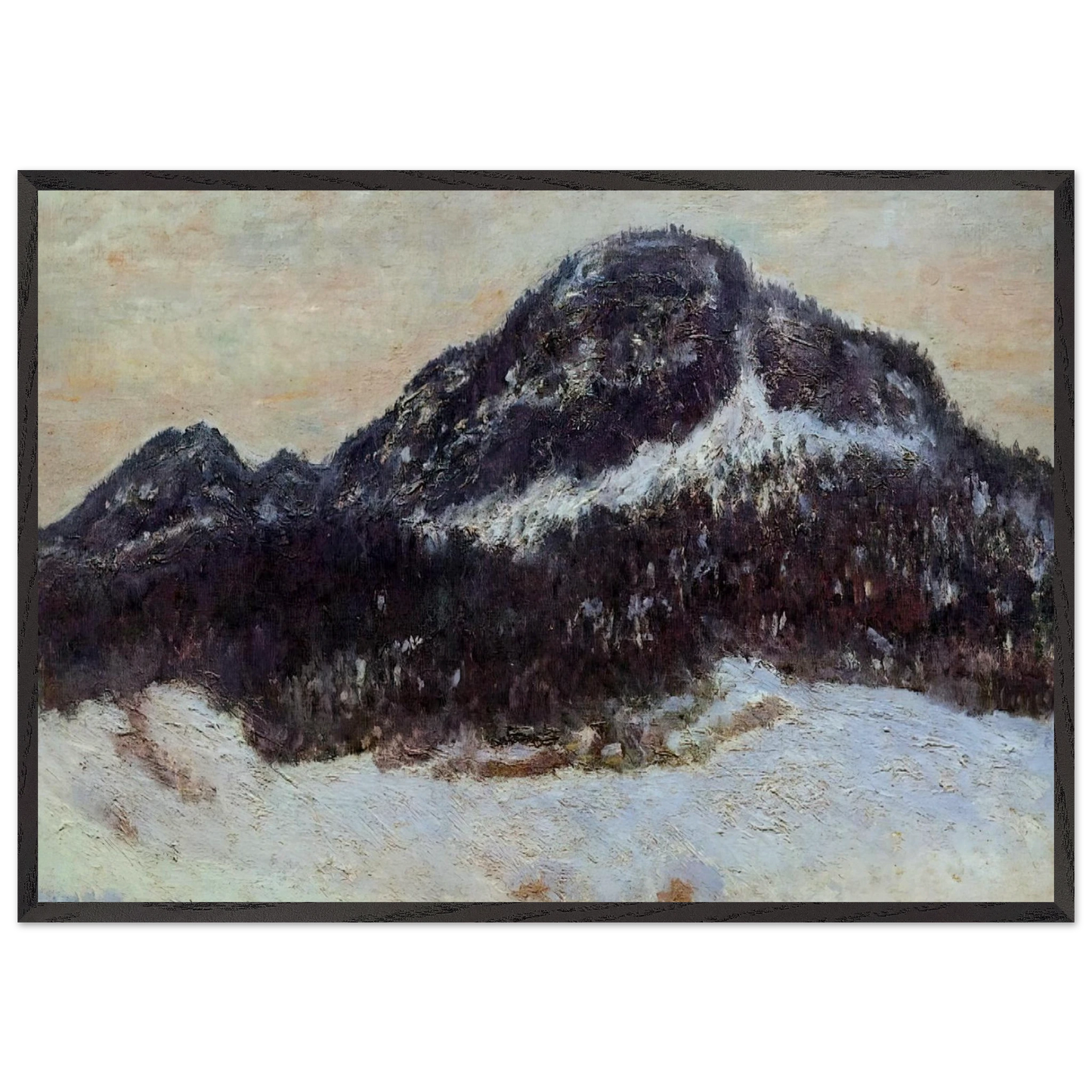 Mount Kolsaas 2 - claude monet Framed Art Print – Black Wooden Frame - Default Title - -Framed Art Print