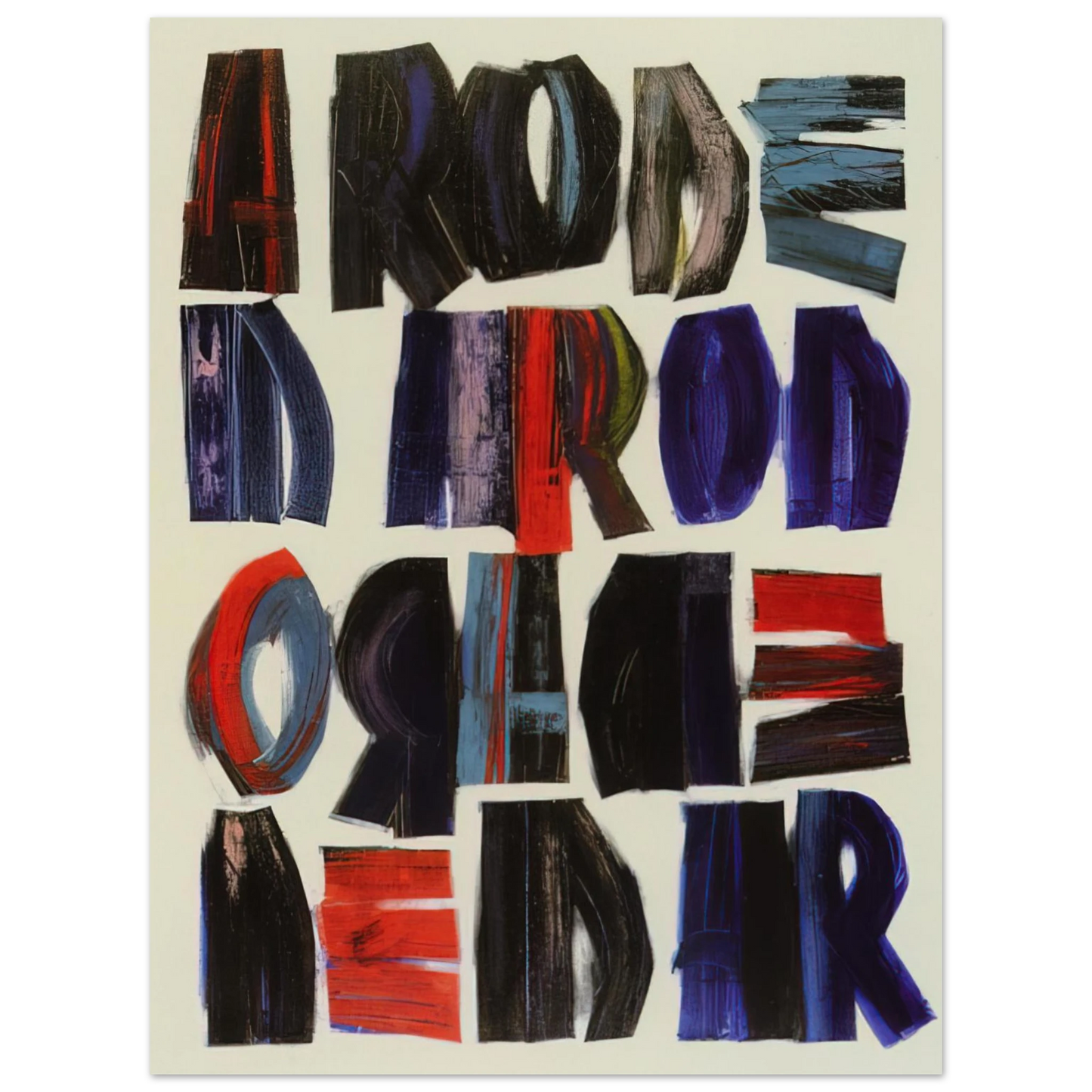 Joao Vieira - Uma rosa é - 1968 Fine Art Poster - Default Title