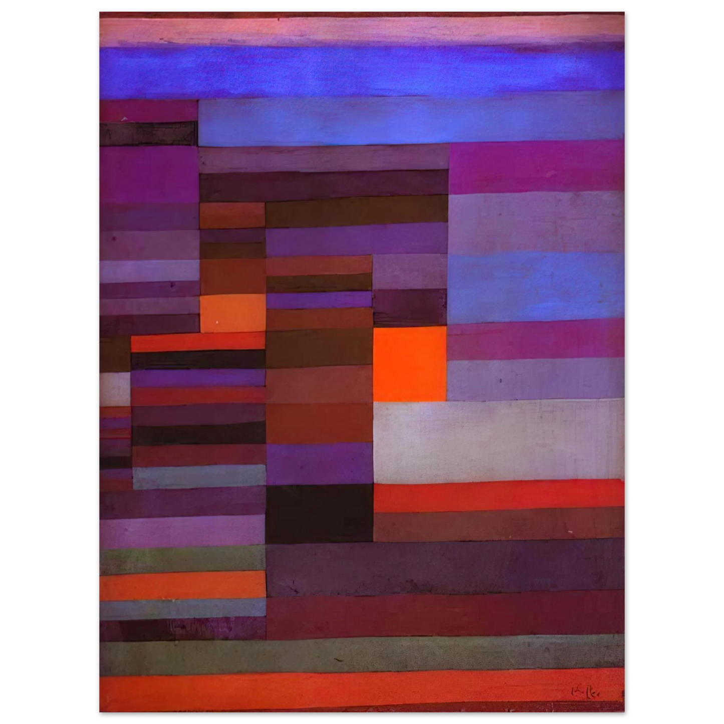 Paul Klee - FIRE EVENING 1929 Fine Art Poster - Default Title