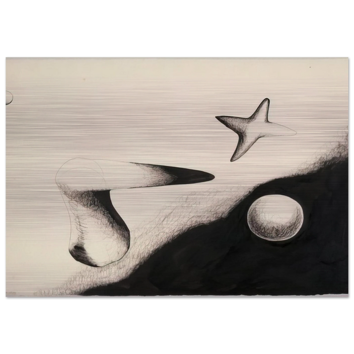 UNTITLED 1932 1 - Alexander Calder Brushed Aluminum Print - 70x100 cm / 28x40 inches | Alexander Calder Aluminum Print | Alexander Calder Prints