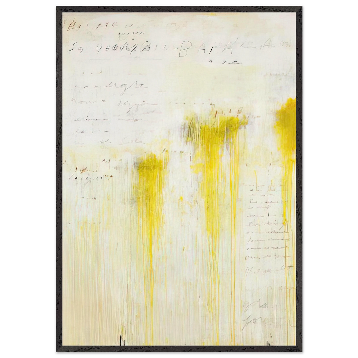 Quattro Stagioni II Estate - Cy Twombly Framed Art Print – Black Wooden Frame - Default Title - -Framed Art Print