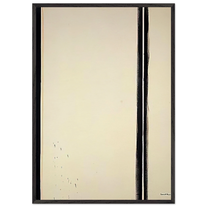 The Station of the Cross - Fourth Station - Barnett Newman 70x100 cm / 28x40 inches Framed Art Print – Black Wooden Frame