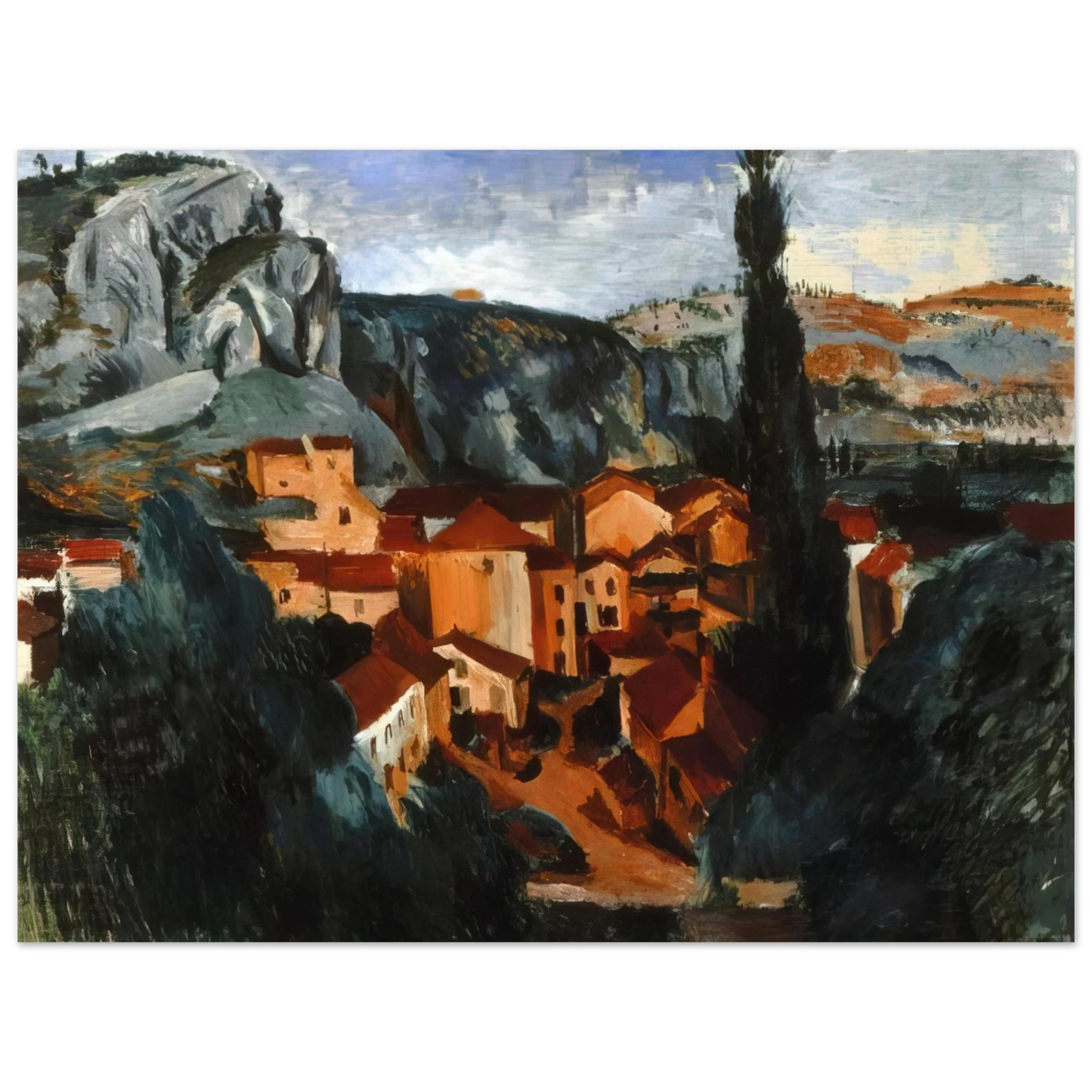 Andre Derain - A VILLAGE Fine Art Poster - Default Title