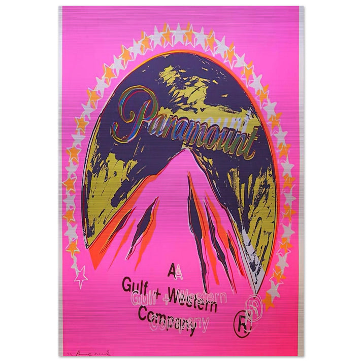 Paramount - Andy Warhol Brushed Aluminum Print - 70x100 cm / 28x40 inches | Andy Warhol Aluminum Print | Andy Warhol Prints
