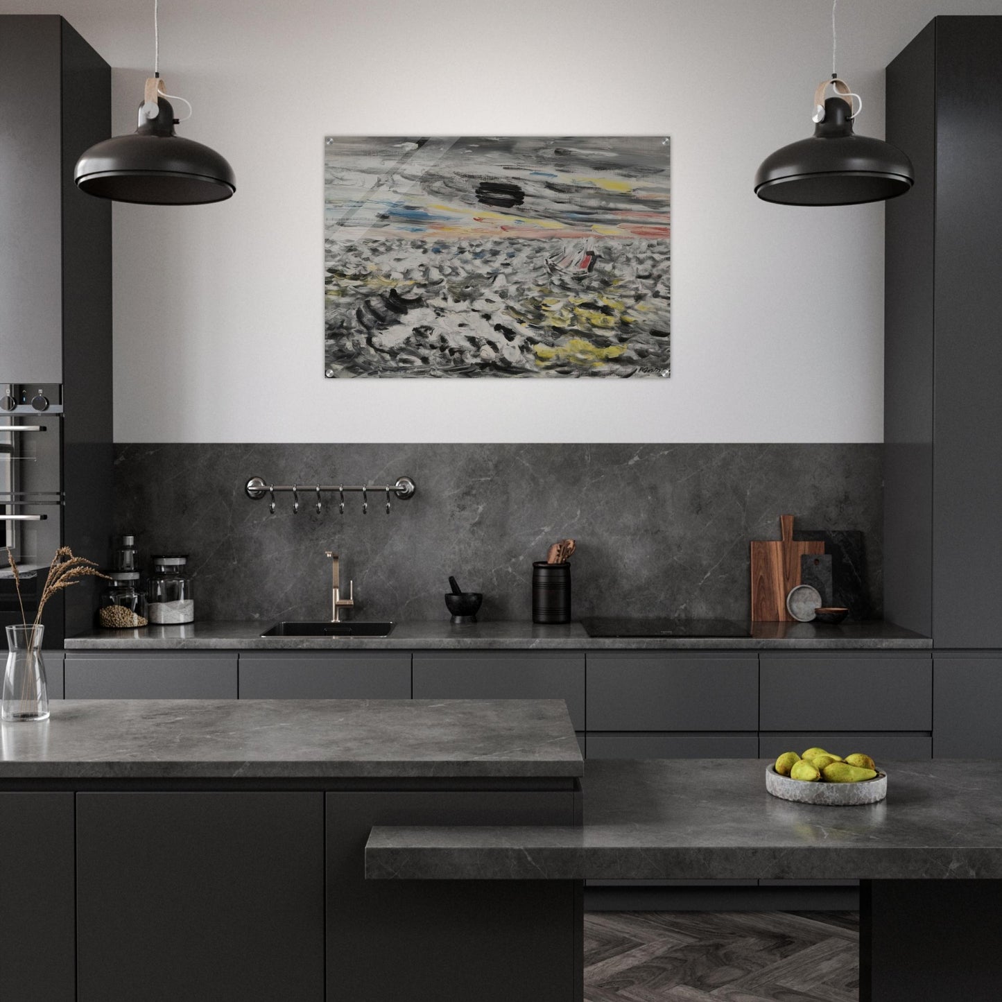 Movement in Greys and Yellows - 1946 - John Marin Acrylic Print - 70x100 cm / 28x40″ inches