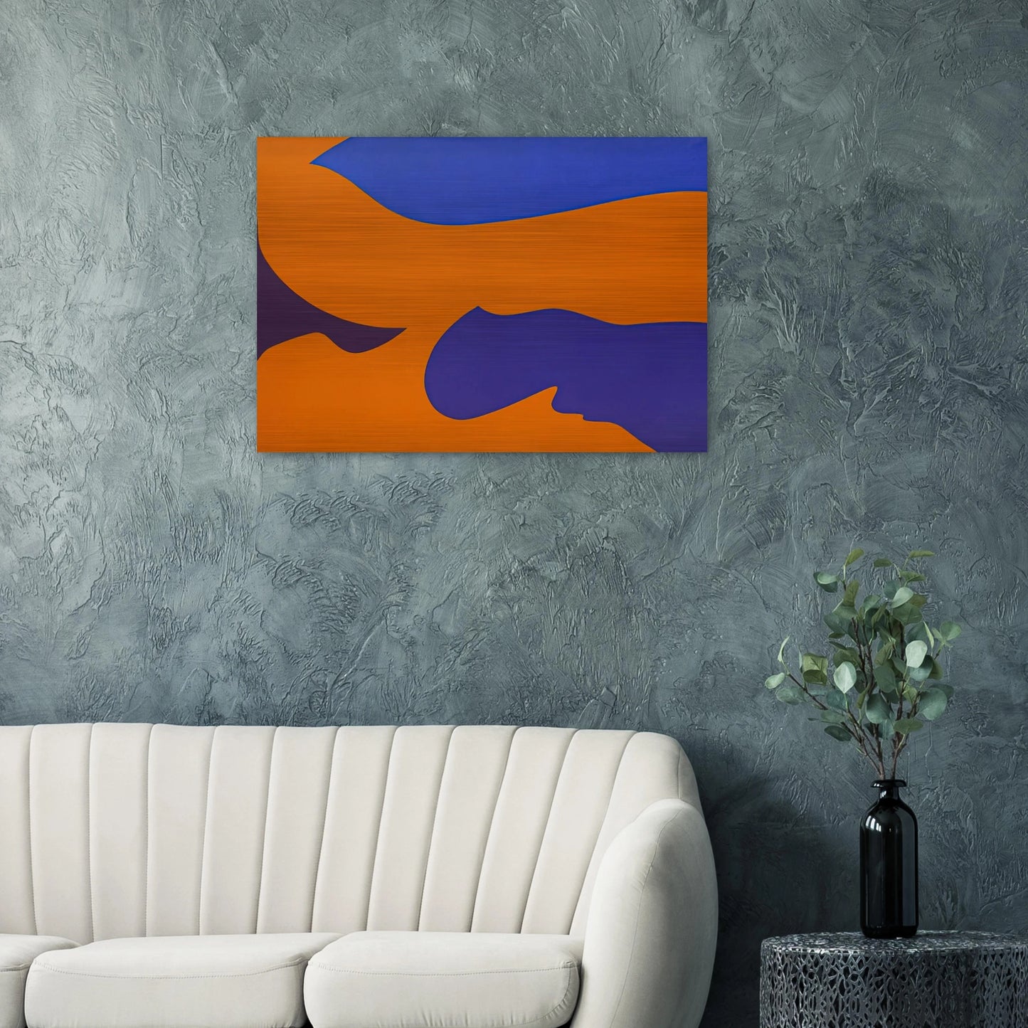 Passage ‚rosion vermillion - Fernand Leduc Brushed Aluminum Print - 70x100 cm / 28x40 inches | Fernand Leduc Aluminum Print | Fernand Leduc Prints