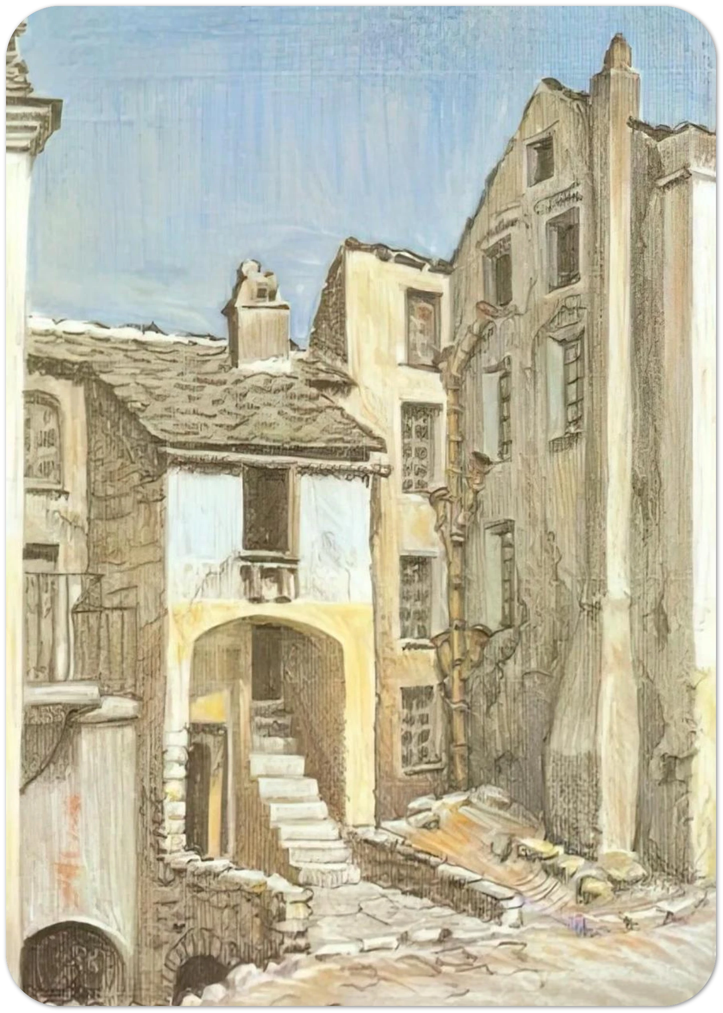 CORTE CORSICA By MC Escher Pack of 10 Post Cards | MC Escher Post Cards | A6 (10.5 x 14.8 cm) - 4.1 x 5.8 inches