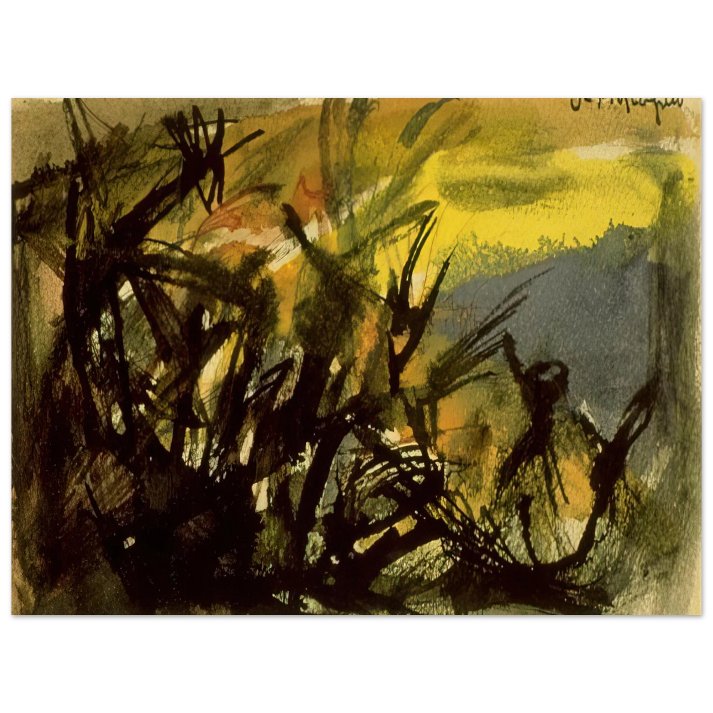 Jean-Paul Riopelle - Conversation Fine Art Poster - Default Title