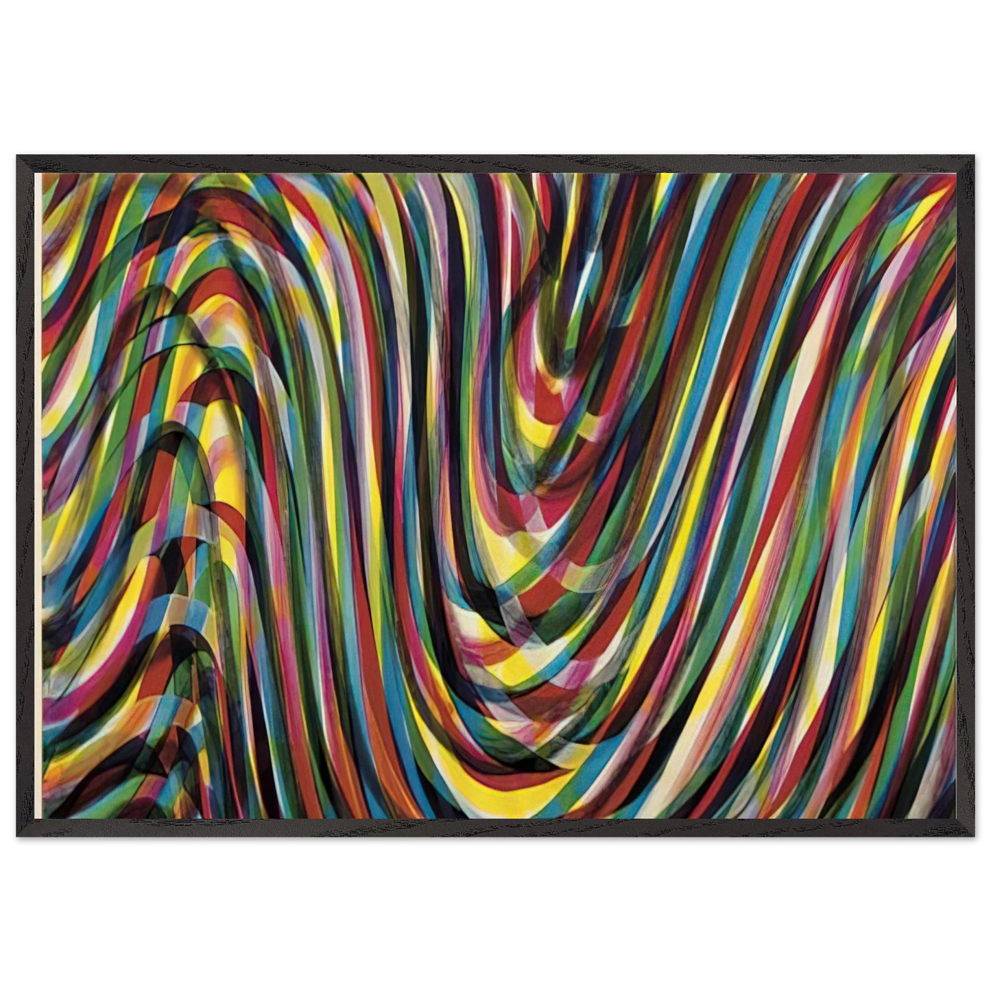 Horizontal Wavy Lines - Sol LeWitt Framed Art Print – Black Wooden Frame - Default Title - -Framed Art Print