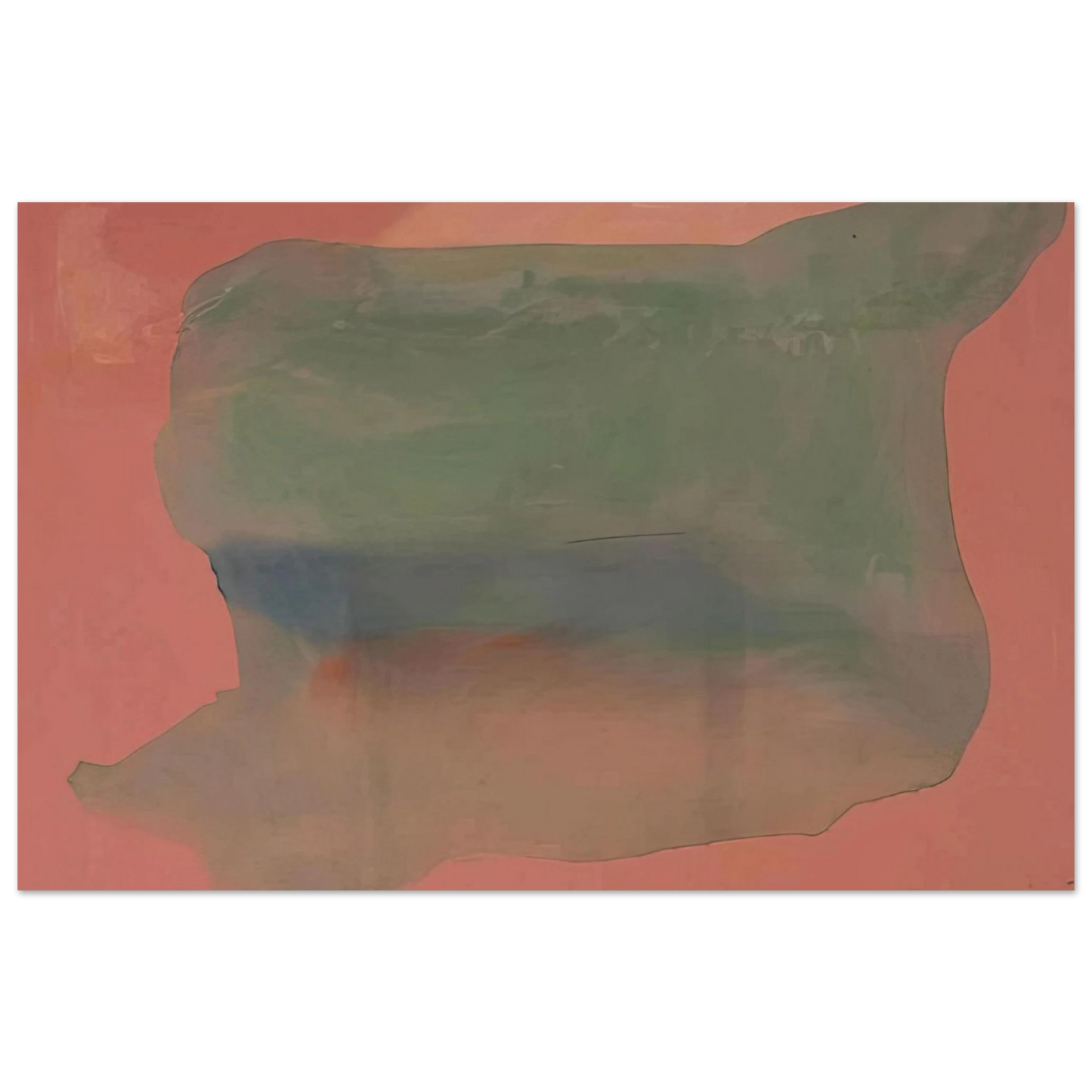 Helen Frankenthaler - Yearning - 1973 Wall art - 27x35 cm / 11x14 inches - Premium Wooden Framed Poster With Fine Art Paper - Black frame