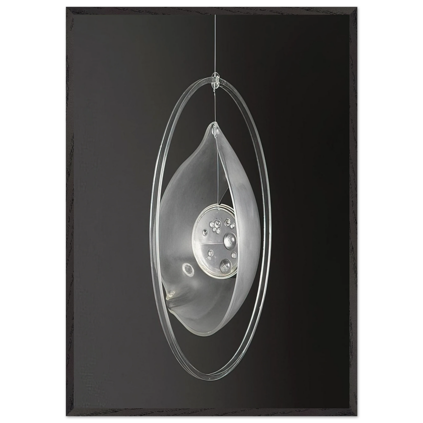 Deformacion de la gota circunvalada - 1965 - Gyula Kosice 70x100 cm / 28x40 inches Framed Art Print – Black Wooden Frame